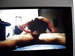 Madura grassonet asiàtic puta dona cony de genolls i cum